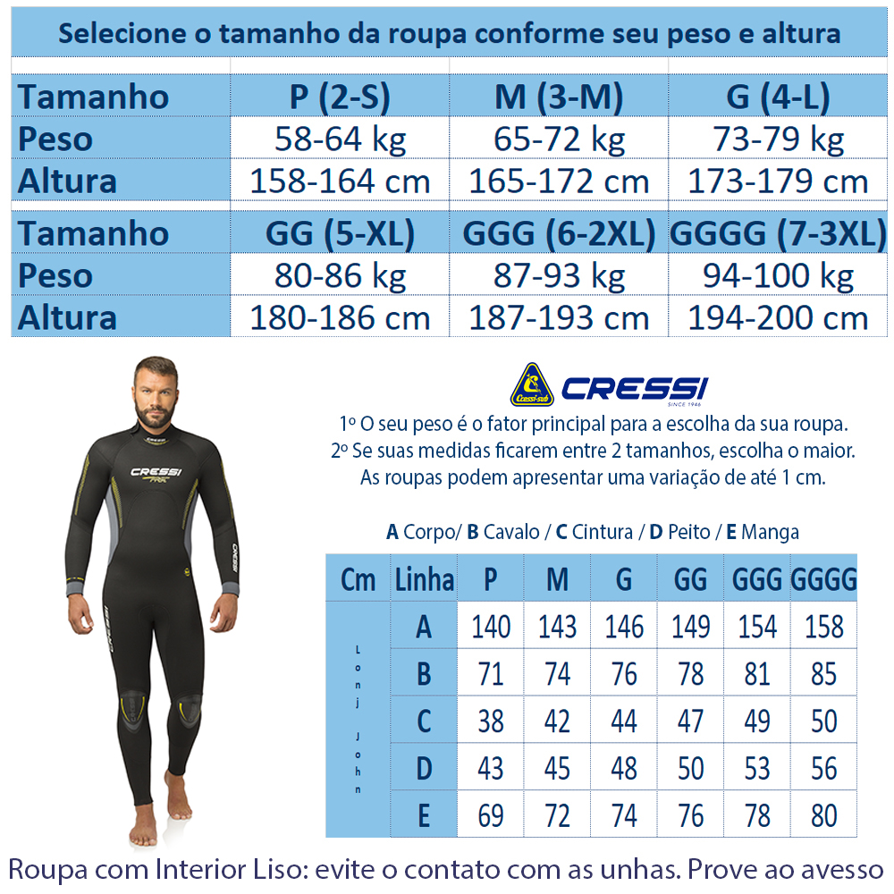 Roupa de Neoprene para Mergulho Cressi Fast Man 5.0 Roupa de Neoprene para Mergulho Cressi Fast Man 5.0