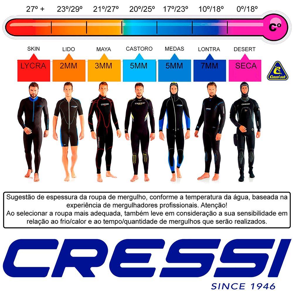 Roupa de Neoprene para Mergulho Cressi Maya Man 2.5 Roupa de Neoprene para Mergulho Cressi Maya Man 2.5
